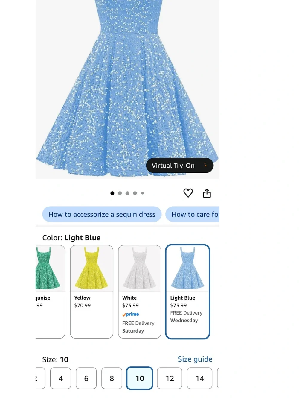 Sparkly Sequin Blue Girls' Party Dress